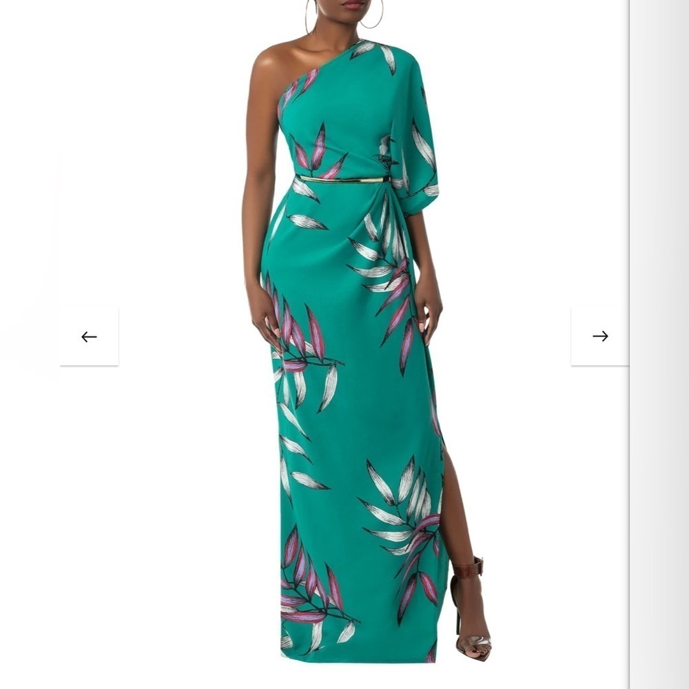 FKSP Leilani jade one shoulder draped dress